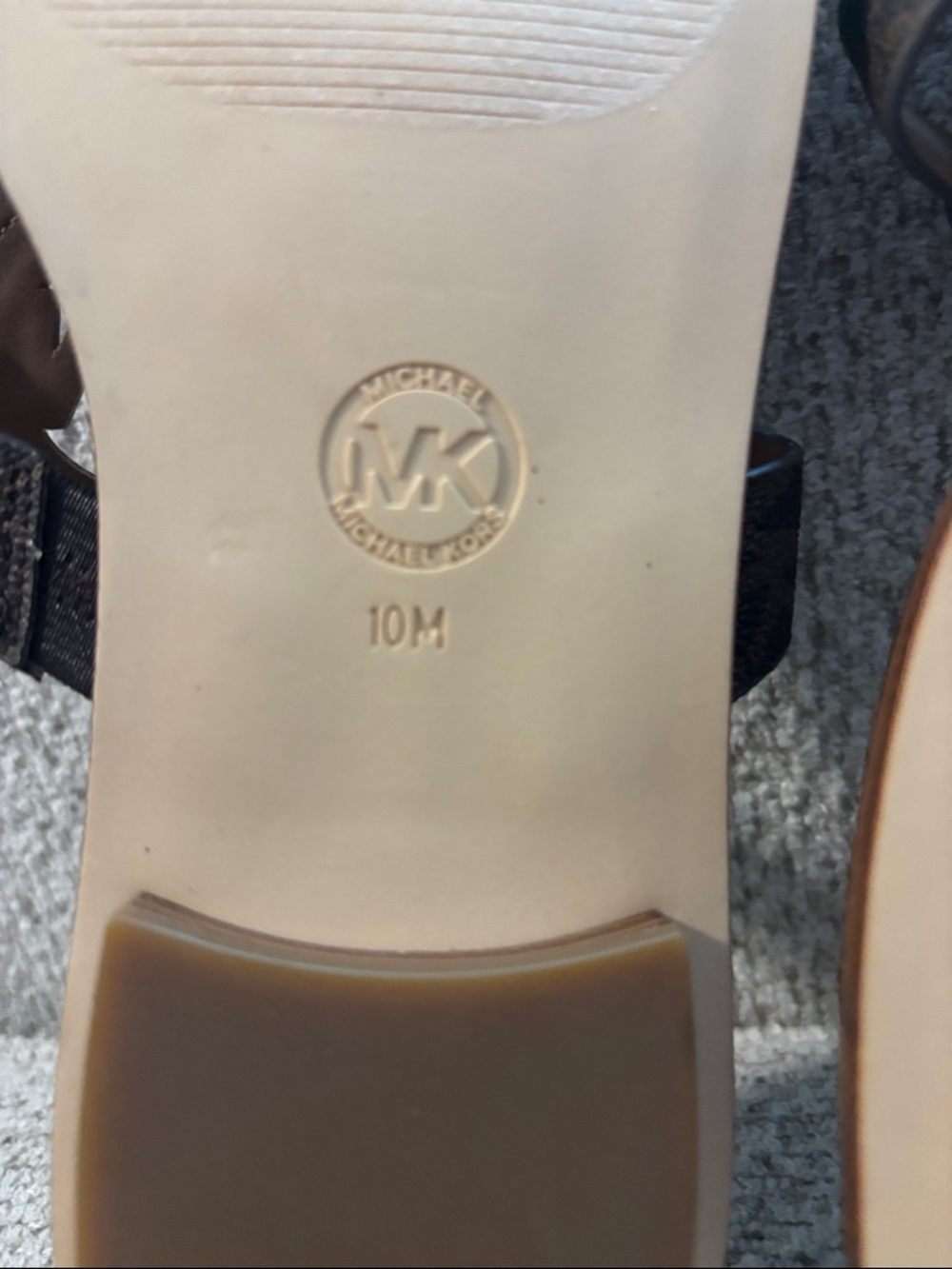 Michael Kors Brown Logo Thong Sandals - Picture 7 of 8